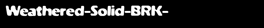 Weathered-Solid-BRK-_ English font