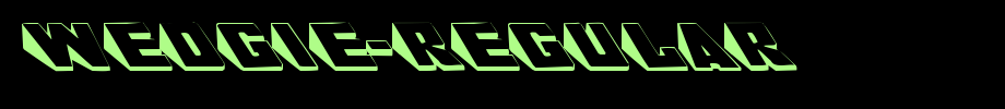 Wedgie-Regular_英文字体(字体效果展示)