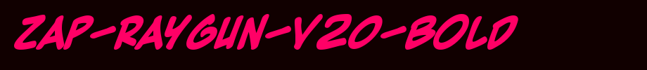 Zap-Raygun-V20-Bold_英文字体字体效果展示