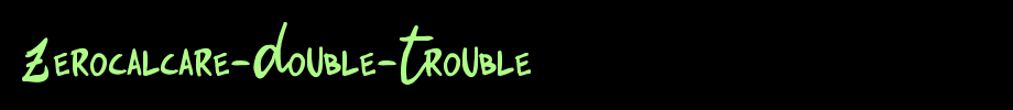 Zerocalcare-Double-Trouble_英文字体(艺术字体在线转换器效果展示图)