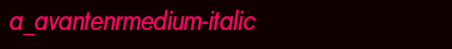 A_AvanteNrMedium-Italic_ English font