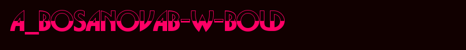 a_BosaNovaB-W-Bold_英文字体