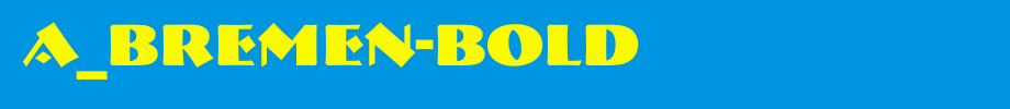 A_Bremen-Bold_ English font