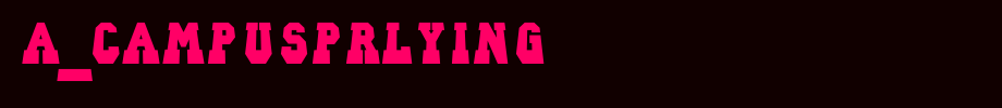 A_CampusPrLying_ English font
(Art font online converter effect display)