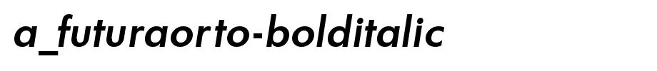 A_FuturaOrto-BoldItalic_ English font
