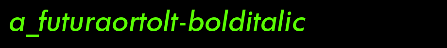 A_FuturaOrtoLt-BoldItalic_ English font
