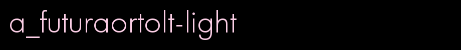 A_FuturaOrtoLt-Light_ English font