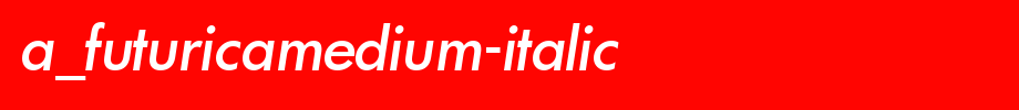 A_FuturicaMedium-Italic_ English font