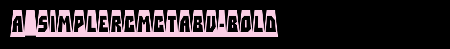 A _ simplercctabv-bold _ English font
(Art font online converter effect display)