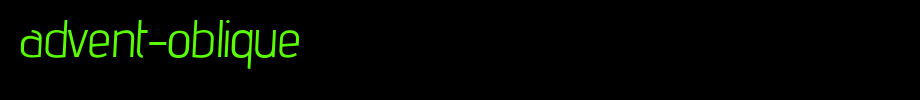 advent-Oblique(艺术字体在线转换器效果展示图)