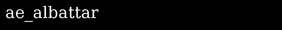 ae_AlBattar_英文字体(艺术字体在线转换器效果展示图)