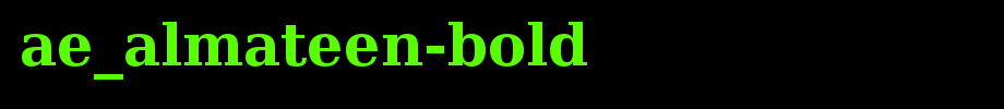 Ae_AlMateen-Bold_ English font
(Art font online converter effect display)
