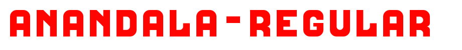 anandala-Regular.ttf(艺术字体在线转换器效果展示图)