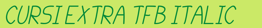 cursi-extra-tfb-Italic.ttf(艺术字体在线转换器效果展示图)