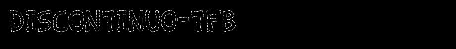 discontinuo-tfb.ttf(字体效果展示)