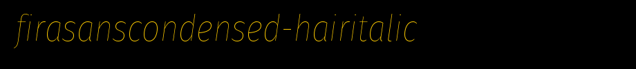 firasanscondensed-hairitalic_英文字体(字体效果展示)