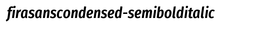 firasanscondensed-semibolditalic_英文字体