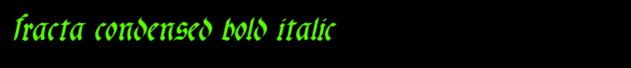 fracta-Condensed-Bold-Italic.ttf(字体效果展示)