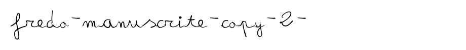 fredo-manuscrite-copy-2-.ttf(字体效果展示)