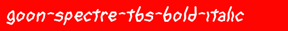 goon-spectre-TBS-Bold-Italic.ttf(艺术字体在线转换器效果展示图)