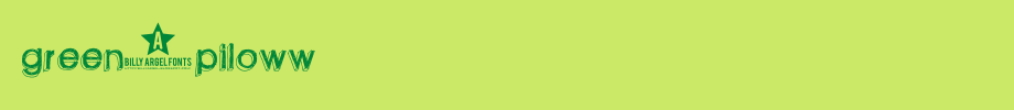 green-piloww.ttf(字体效果展示)