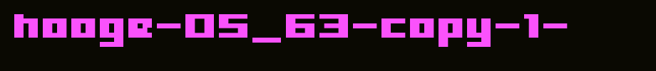 hooge-05_63-copy-1-.ttf(字体效果展示)