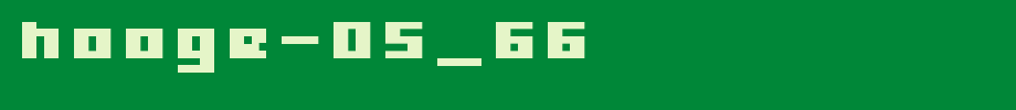 hooge-05_66.ttf(艺术字体在线转换器效果展示图)