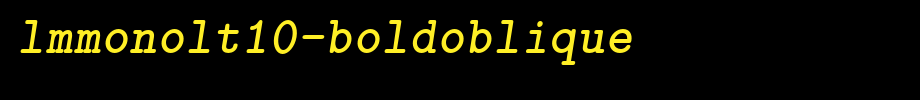 Lmmonolt10-boldoblique_ English font