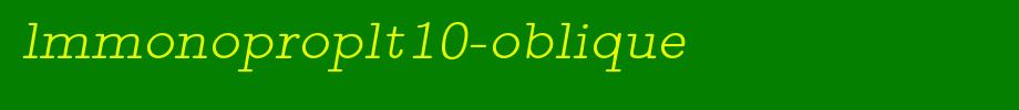 Lmmonoproplt10-oblique_ English font