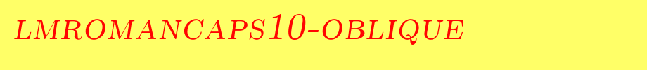 Lromancasp10-oblique _ English font