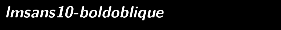 lmsans10-boldoblique_英文字体(字体效果展示)