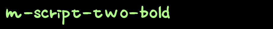 m-script-Two-Bold.ttf
(Art font online converter effect display)