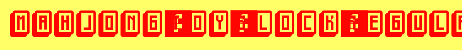mahjong-toy-block-Regular.ttf(艺术字体在线转换器效果展示图)