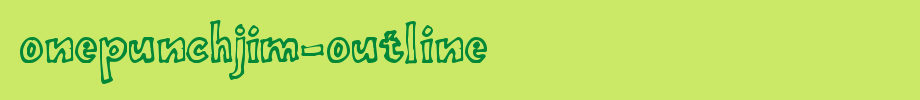 OnepunchJim-outline.ttf English font download
(Art font online converter effect display)