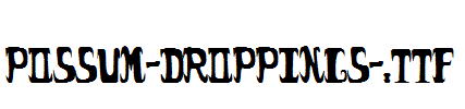 possum-drop Pings-_ English font