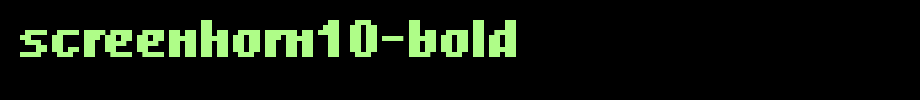 Screenhorn10-Bold.ttf is a good English font download
(Art font online converter effect display)