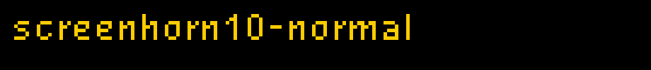 screenhorn10-Normal.ttf是一款不错的英文字体下载(字体效果展示)