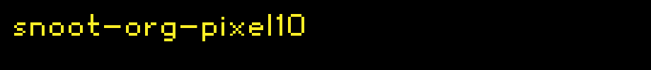 snoot-org-pixel10_英文字体(字体效果展示)