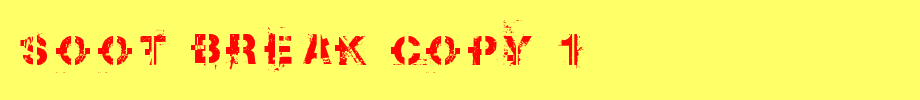 Soot-break-copy-1-.ttf is a good English font download
(Art font online converter effect display)