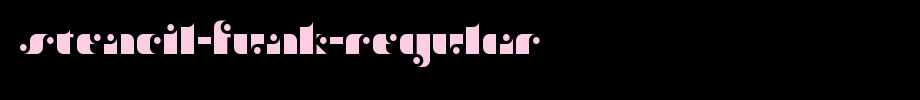 stencil-funk-Regular.ttf是一款不错的英文字体下载的文字样式