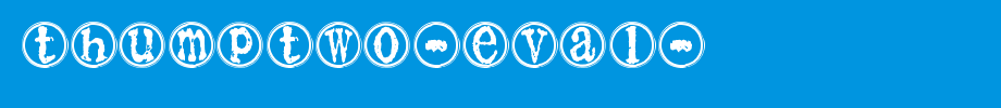 Thumptwo-eval-.ttf type, T letter English
(Art font online converter effect display)