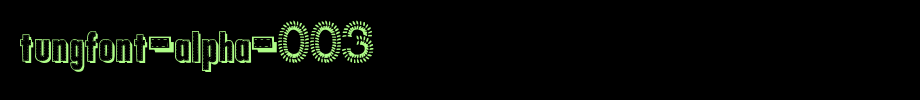 tungfont-alpha-003.ttf类型，T字母英文(字体效果展示)